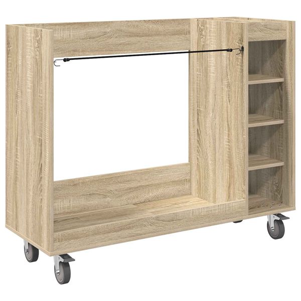 Armario de Golf con rueda Liso Roble Sonoma 120 x 45 x 98 cm Roble Sonoma 120 x 45 x 98 cm