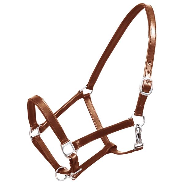 Ronzal/Cabestro de Cuero Marrón Ajustable Para Caballo (Estándar) Marrón