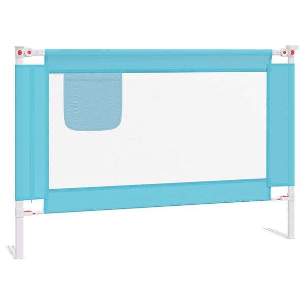 Barandilla de seguridad cama de niño azul tela 100×25 cm Azul 100 x 25 cm
