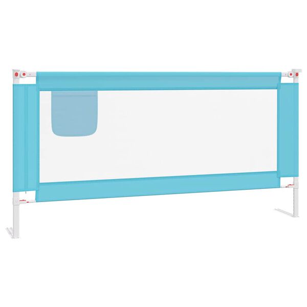 Barandilla de seguridad cama de niño azul tela 180×25 cm Azul 180 x 25 cm