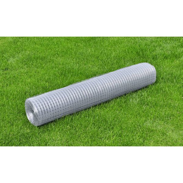 Alambrada de gallinero acero galvanizado plateada 25×1 m Plateado 25 x 1 m 16 x 16 mm