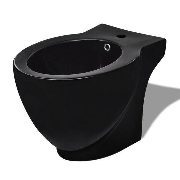 Bidet redondo de cerámica negro