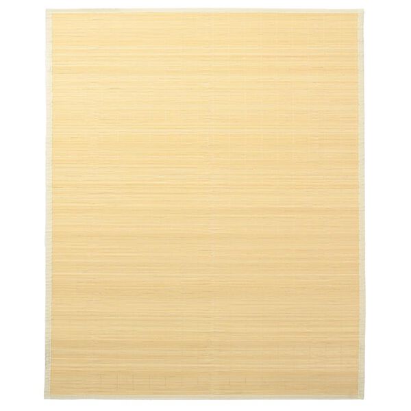 Alfombra de bambú color natural 160×230 cm Marrón claro 160 x 230 cm