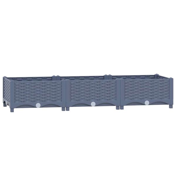 Arriate polipropileno 120x40x23 cm Gris azulado 120 x 40 x 23 cm