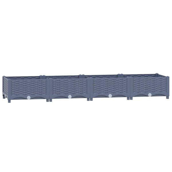 Arriate polipropileno 160x40x23 cm Gris azulado 160 x 40 x 23 cm