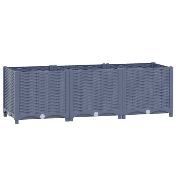 Arriate polipropileno 120x40x38 cm Gris azulado 120 x 40 x 38 cm