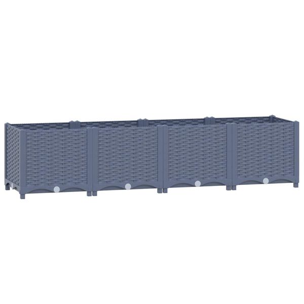 Arriate polipropileno 160x40x38 cm Gris azulado 160 x 40 x 38 cm