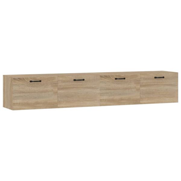 Armarios pared 2 uds contrachapada roble Sonoma 100x365x35 cm Roble Sonoma 3115670