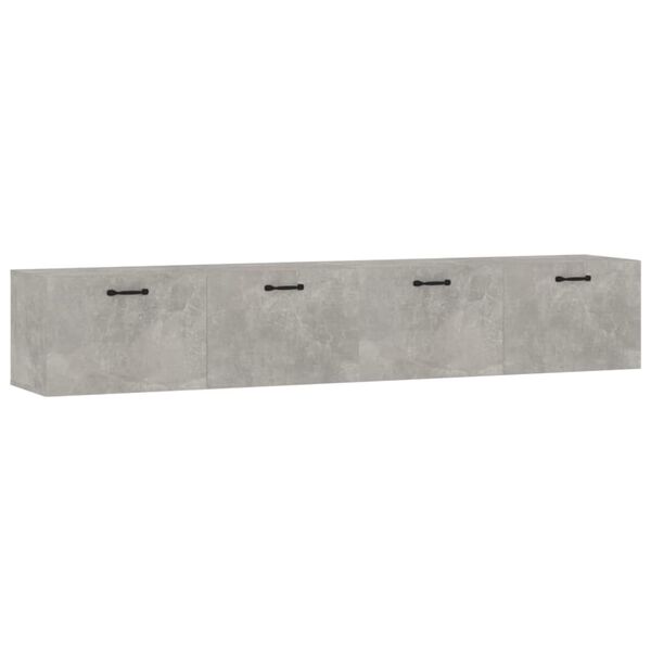 Armarios pared 2 uds contrachapada gris hormigón 100x365x35 cm Gris hormigón 3115671