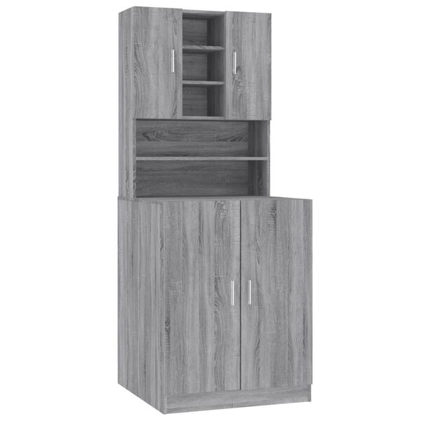 Armario para lavadora madera contrachapada gris Sonoma Gris sonoma