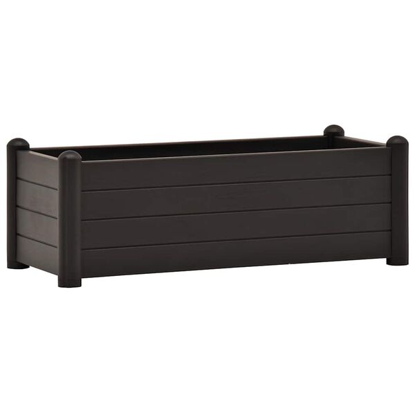 Arriate elevado de jardín PP gris antracita 100x43x35 cm Antracita 100 x 43 x 35 cm