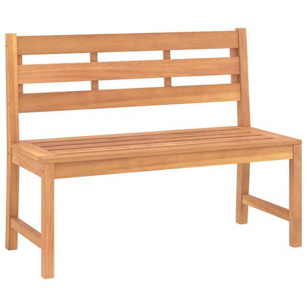Banco de jardín de madera maciza de teca 114 cm 114 x 59 x 90 cm