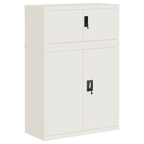 Armario archivador acero blanco 90x40x130 cm Blanco 90 x 40 x 130 cm