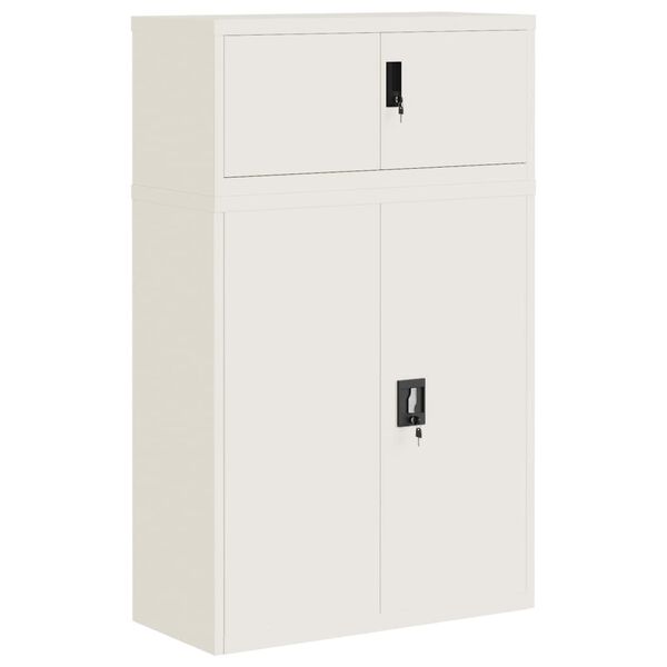 Armario archivador de acero blanco 90x40x145 cm Blanco 90 x 40 x 145 cm