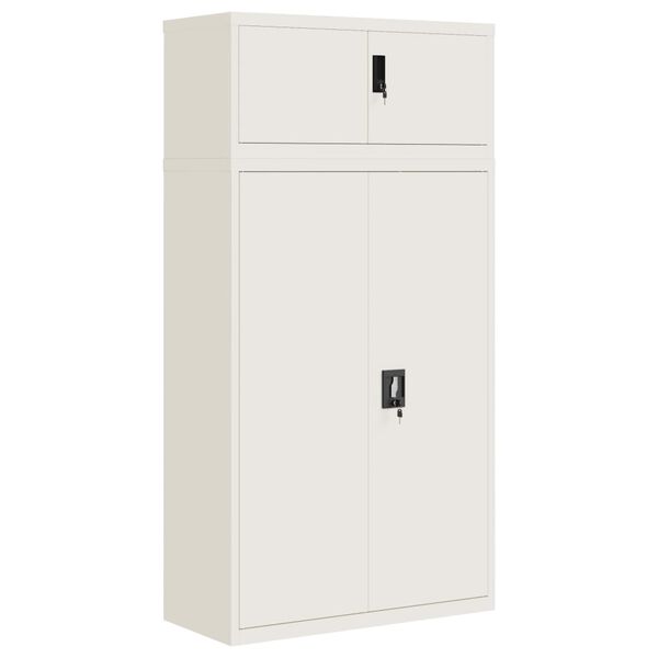Armario archivador de acero blanco 90x40x180 cm Blanco 3188313