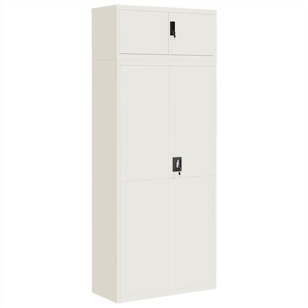 Armario archivador de acero blanco 90x40x220 cm Blanco 90 x 40 x 220 cm