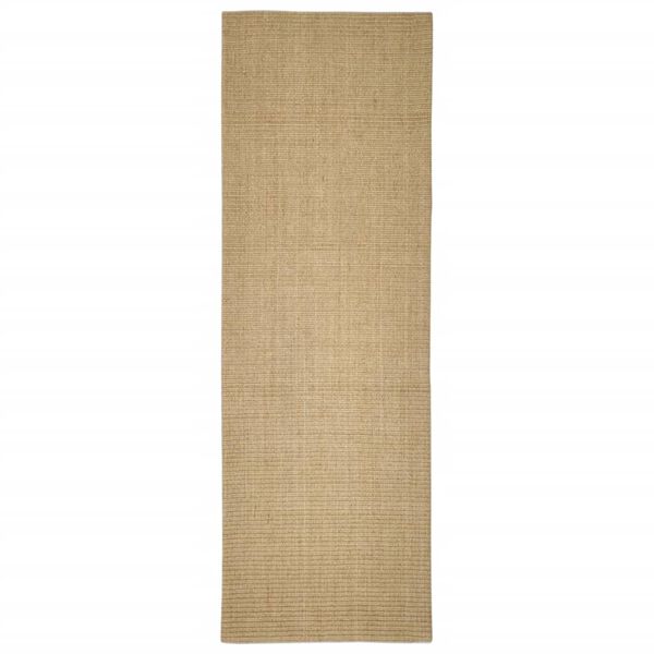 Alfombra de sisal para rascador 66×200 cm Marrón claro 66 x 200 cm