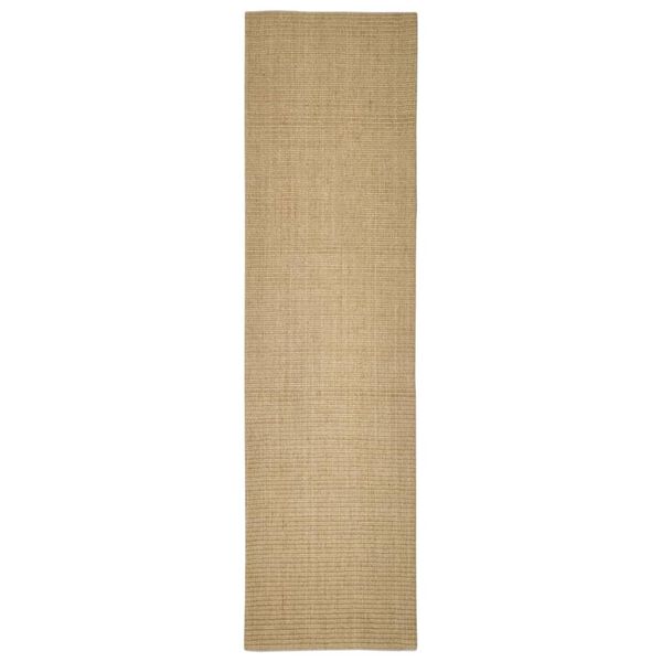 Alfombra de sisal para rascador 66×250 cm Marrón claro 66 x 250 cm