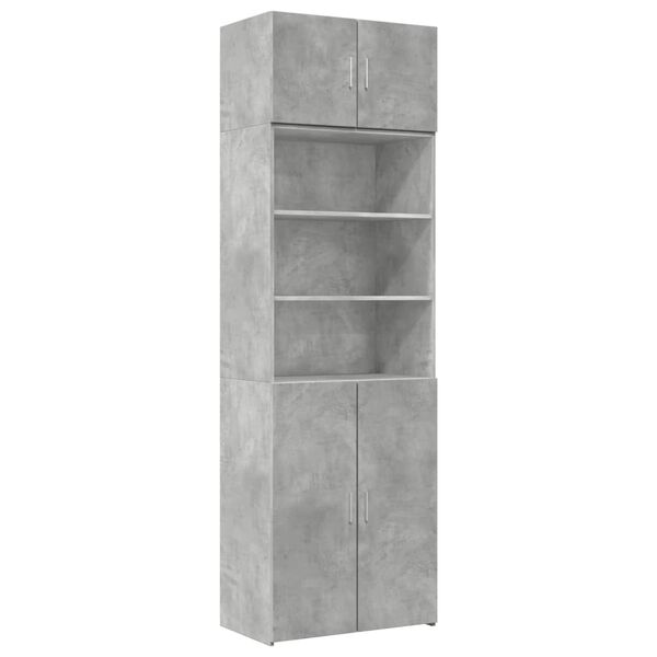 Armario de madera de ingeniería gris hormigón 70x425x225 cm Gris hormigón 70 x 42.5 x 225 cm 2 doors 2 shelves