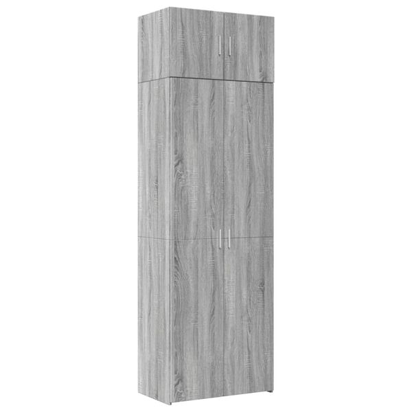 Armario de madera ingeniería gris Sonoma 70x425x225 cm Gris sonoma 70 x 42.5 x 225 cm 4 estantes