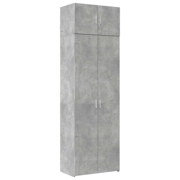 Armario de madera de ingeniería gris hormigón 70x425x225 cm Gris hormigón 70 x 42.5 x 225 cm 5 shelves