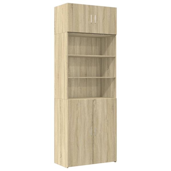 Armario de madera de ingeniería roble Sonoma 80x425x225 cm Roble Sonoma 80 x 42.5 x 225 cm 2 doors 2 shelves