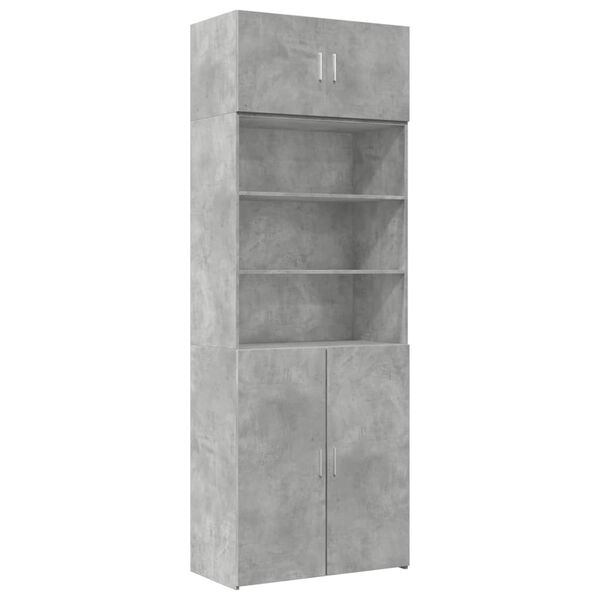 Armario de madera de ingeniería gris hormigón 80x425x225 cm Gris hormigón 80 x 42.5 x 225 cm 2 doors 2 shelves