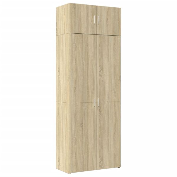 Armario de madera de ingeniería roble Sonoma 80x425x225 cm Roble Sonoma 80 x 42.5 x 225 cm 4 estantes