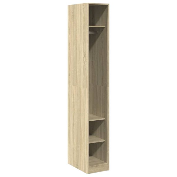 Armario de madera de ingeniería roble Sonoma 30x50x200 cm Roble Sonoma 30 x 50 x 200 cm 3 estantes