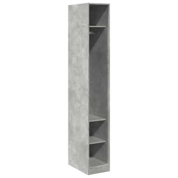 Armario de madera de ingeniería gris hormigón 30x50x200 cm Gris hormigón 30 x 50 x 200 cm 3 estantes
