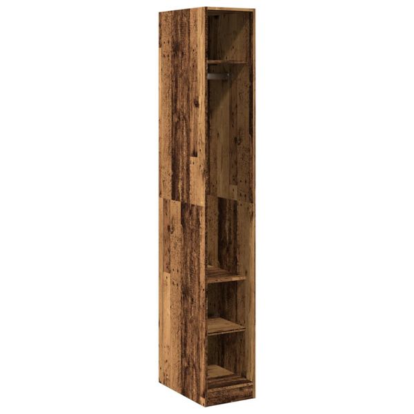 Armario de madera de ingeniería madera envejecida 30x50x200 cm Madera antigua 30 x 50 x 200 cm 3 estantes