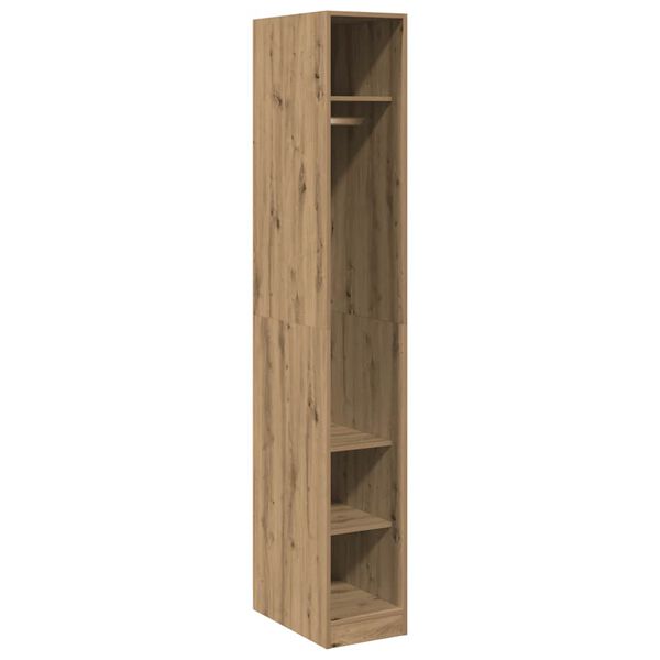Armario de madera de ingeniería roble artesanal 30x50x200 cm Roble artisan 30 x 50 x 200 cm 3 estantes