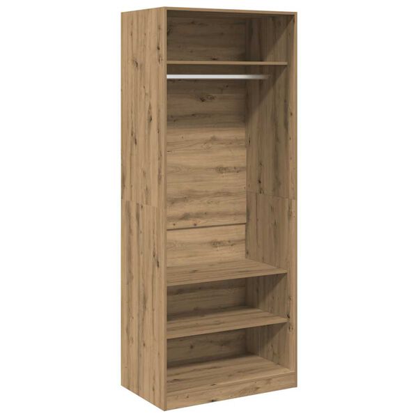 Armario de madera de ingeniería roble artesanal 80x50x200 cm Roble artisan 80 x 50 x 200 cm 3 estantes