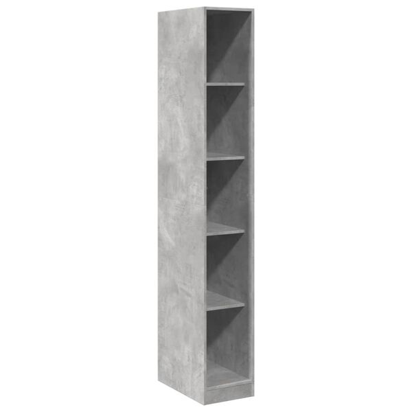 Armario de madera de ingeniería gris hormigón 30x50x200 cm Gris hormigón 30 x 50 x 200 cm 4 estantes
