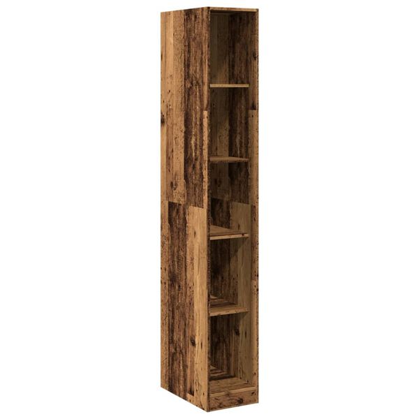 Armario de madera de ingeniería madera envejecida 30x50x200 cm Madera antigua 30 x 50 x 200 cm 4 estantes