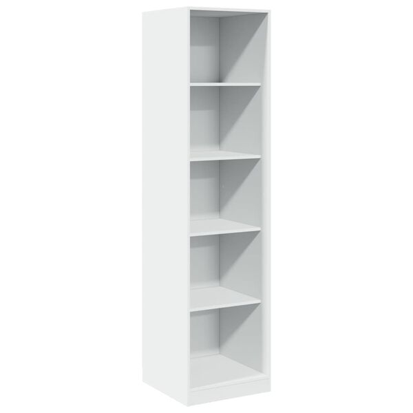 Armario de madera contrachapada blanco 50x50x200 cm Blanco 50 x 50 x 200 cm 4 estantes