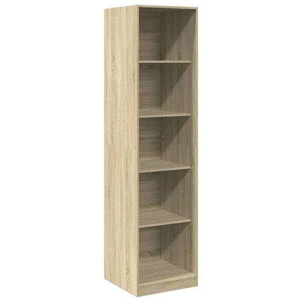 Armario de madera contrachapada color roble 50x50x200 cm Roble Sonoma 50 x 50 x 200 cm 4 estantes
