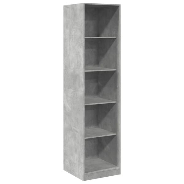 Armario de madera contrachapada gris hormigón 50x50x200 cm Gris hormigón 50 x 50 x 200 cm 4 estantes