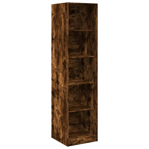 Armario de madera de ingeniería roble ahumado 50x50x200 cm Roble ahumado 50 x 50 x 200 cm 4 estantes