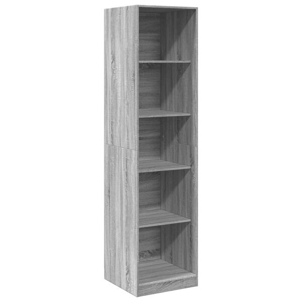 Armario de madera de ingeniería gris Sonoma 50x50x200 cm Gris sonoma 50 x 50 x 200 cm 4 estantes