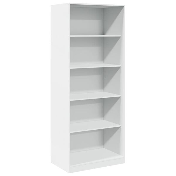 Armario de madera de ingeniería blanco 80x50x200 cm Blanco 80 x 50 x 200 cm 4 estantes