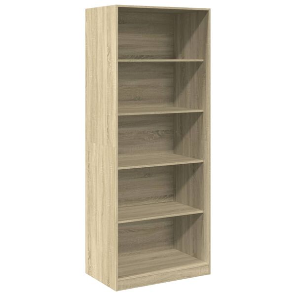 Armario de madera de ingeniería roble Sonoma 80x50x200 cm Roble Sonoma 80 x 50 x 200 cm 4 estantes