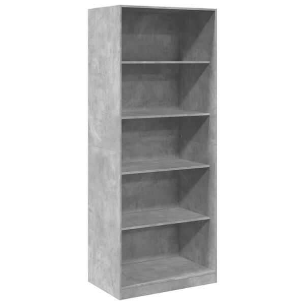Armario de madera de ingeniería gris hormigón 80x50x200 cm Gris hormigón 80 x 50 x 200 cm 4 estantes