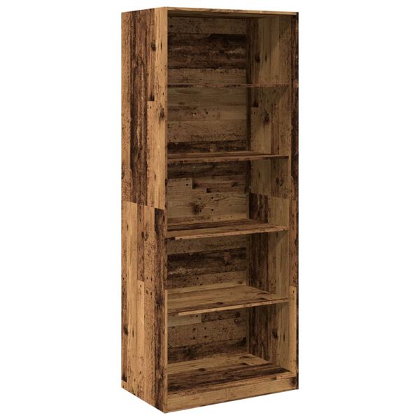 Armario de madera de ingeniería madera envejecida 80x50x200 cm Madera antigua 80 x 50 x 200 cm 4 estantes