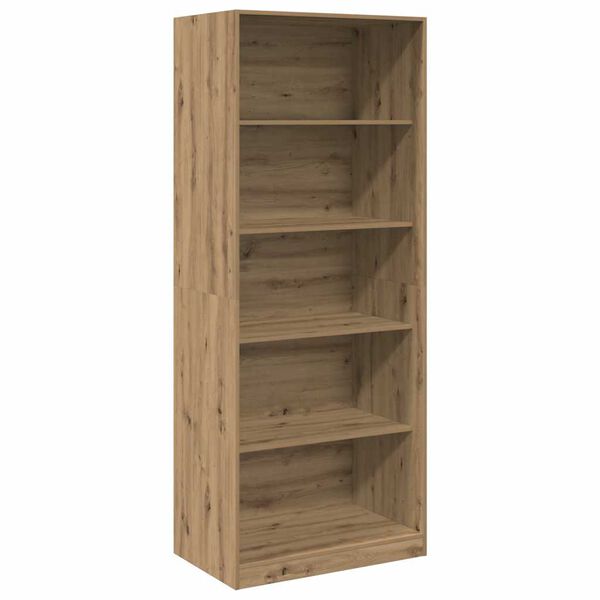 Armario de madera de ingeniería roble artesanal 80x50x200 cm Roble artisan 80 x 50 x 200 cm 4 estantes