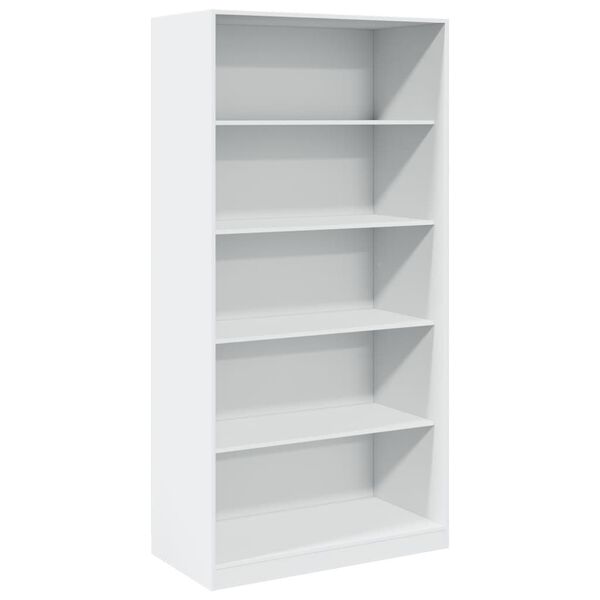 Armario de madera contrachapada blanco 100x50x200 cm Blanco 100 x 50 x 200 cm 4 estantes