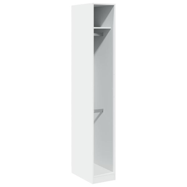 Armario de madera de ingeniería blanco 30x50x200 cm Blanco 30 x 50 x 200 cm 1 estante