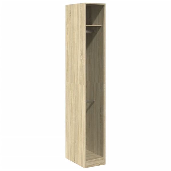 Armario de madera de ingeniería roble Sonoma 30x50x200 cm Roble Sonoma 30 x 50 x 200 cm 1 estante