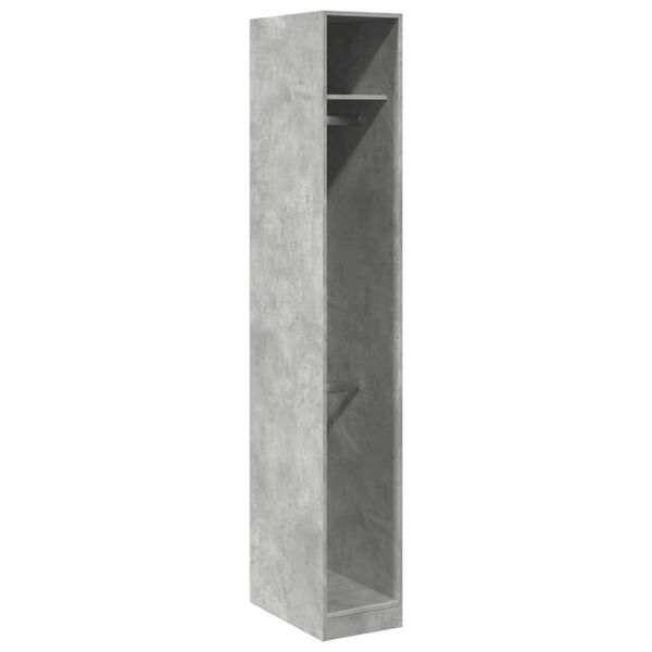 Armario de madera de ingeniería gris hormigón 30x50x200 cm Gris hormigón 30 x 50 x 200 cm 1 estante