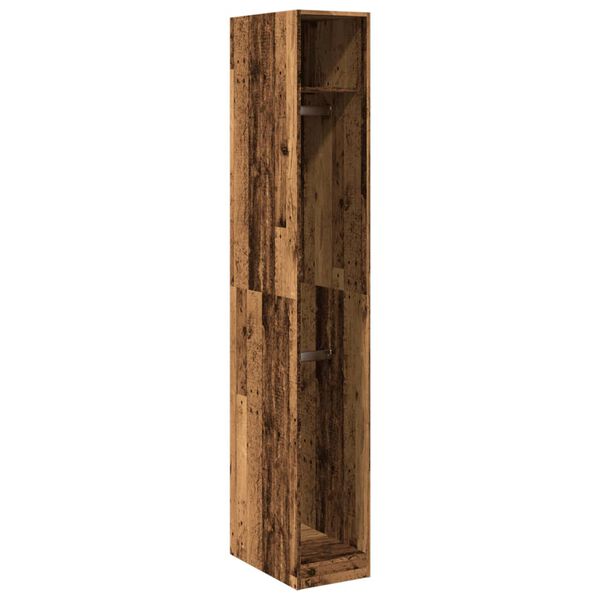 Armario de madera de ingeniería madera envejecida 30x50x200 cm Madera antigua 30 x 50 x 200 cm 1 estante